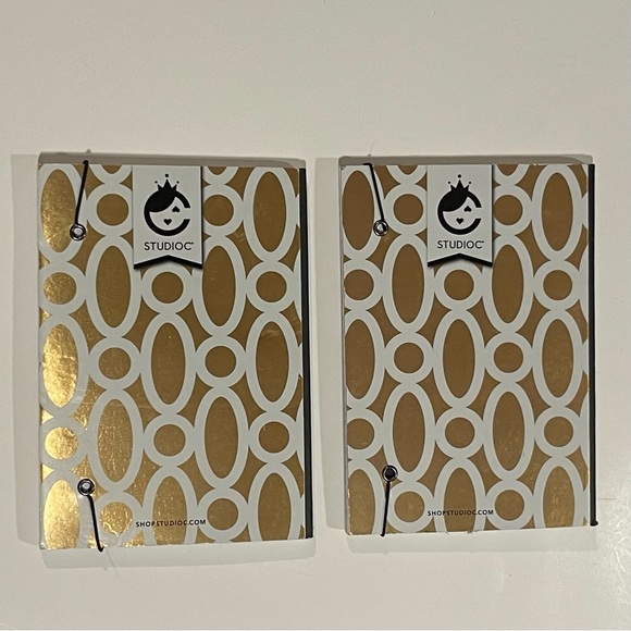 Studio C Set of 2 100 Sheet Gold Notebooks, 5 x 7 - Picture 2 of 3